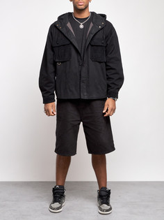 Джинсовая куртка мужская AD126040 черная 3XL No Brand