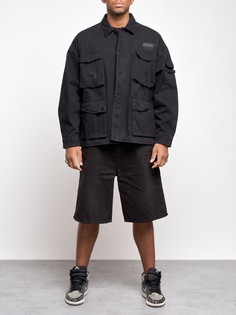 Джинсовая куртка мужская AD12776 черная 2XL No Brand