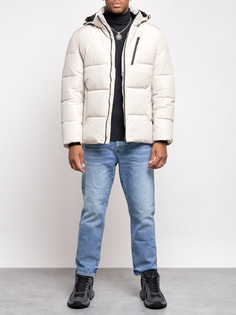 Зимняя куртка мужская AD8320 бежевая 3XL No Brand