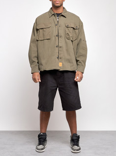 Джинсовая куртка мужская AD12770 хаки XL No Brand
