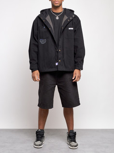 Джинсовая куртка мужская AD12768 черная 2XL No Brand