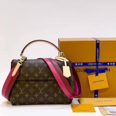 Сумка кросс-боди женская LOUIS VUITTON Cluny BB, кари/фуксия