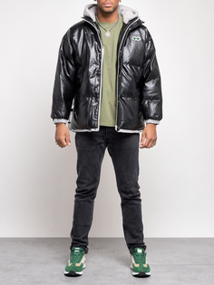 Кожаная куртка мужская AD28132 черная XL No Brand