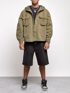 Джинсовая куртка мужская AD126040 хаки XL No Brand