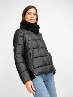 Куртка женская ElectraStyle 2У-2118-109/3181 черная 48 RU