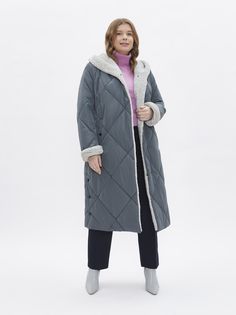 Пальто женское ElectraStyle 5У-0209/1-112/3181 серое 50 RU