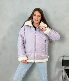 Куртка женская 309 фиолетовая 54 EU No Brand