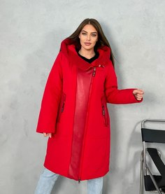 Пальто женское 9223 красное 56 RU No Brand