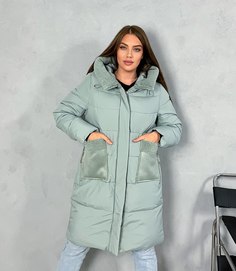 Пальто женское 306 бирюзовое 50 RU No Brand