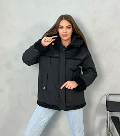 Куртка женская 313 черная 50-52 RU No Brand