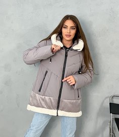 Куртка женская 9221 бежевая 52 RU No Brand