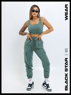 Костюм женский Black Star Wear SLBA0123-002 зеленый M