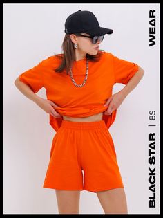 Костюм женский Black Star Wear SLOA0123-001 оранжевый S