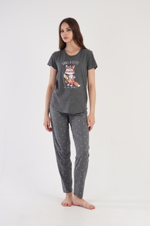 Комплект домашний женский VIENETTA 305152_1858 серый M