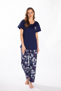 Пижама женская VIENETTA 104167_5100 синяя 4XL