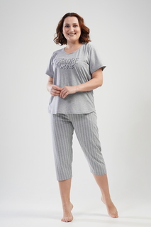 Пижама женская VIENETTA 111270_1294 серая 3XL
