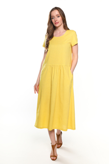Платье женское DAYS 171223 желтое 4XL