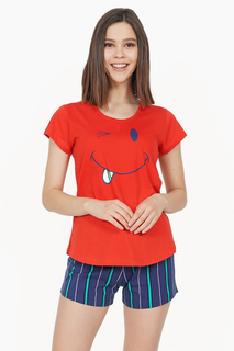 Пижама женская VIENETTA 009146_3350 красная XL