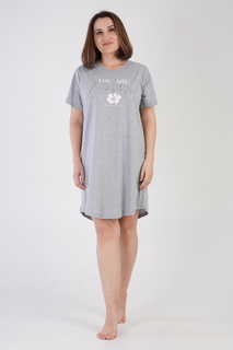 Туника домашняя женское VIENETTA 211558_0000 серое 4XL