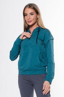 Худи женское VIENETTA 977000_2525 бирюзовое XXL