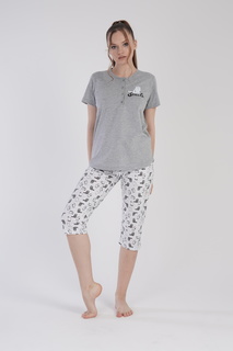 Комплект домашний женский VIENETTA 212238_4467 серый S