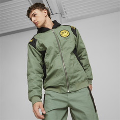 Бомбер мужской PUMA Pl Garage Crew Jacket зеленый L