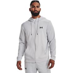 Толстовка мужская Under Armour Ua Armour Fleece Fz Hoodie серая XL