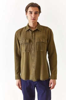 Рубашка мужская US Polo Assn G081SZ0040BIGALI хаки XL