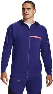 Толстовка мужская Under Armour Rival Terry AMP FZ Hoodie синяя MD