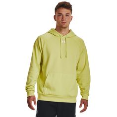 Худи мужское Under Armour Ua Rival Fleece Hoodie желтое 2XL