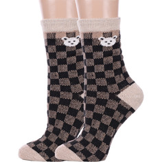 Комплект носков женских Hobby Line 2-Нжа6198-09-02 бежевых 36-40, 2 пары