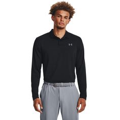 Лонгслив мужской Under Armour Ua Performance 3.0 Ls Polo черный MD