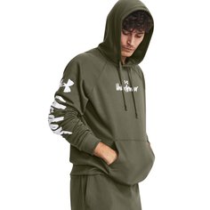 Худи мужское Under Armour Ua Rival Fleece Graphic Hd зеленое LG