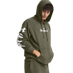 Худи мужское Under Armour Ua Rival Fleece Graphic Hd зеленое LG