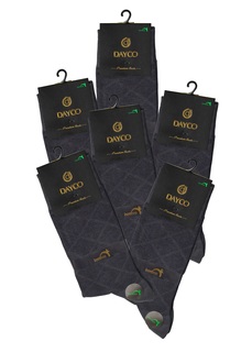 Комплект носков мужских DAYCO #009 бамбук+хлопок тёплые 6 серых 41-45, 6 пар
