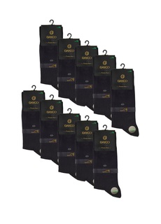 Комплект носков мужских DAYCO #008 бамбук+хлопок тёплые 10 черных 41-45, 10 пар