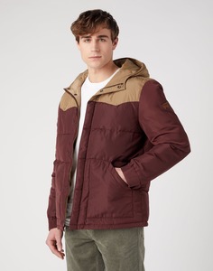 Зимняя куртка мужская Wrangler Men Puffer Jacket бордовая M