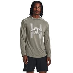 Лонгслив мужской Under Armour Ua Run Everywhere Hooded Ls зеленый MD