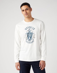 Лонгслив мужской Wrangler Men Americana Tee белый XL