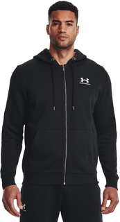 Толстовка мужская Under Armour Essential Fleece Fz Hood черная 3XL