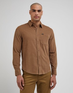 Рубашка мужская Lee Men Leesure Shirt коричневая S/REG