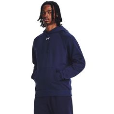 Худи мужское Under Armour Ua Rival Fleece Hoodie синее XL