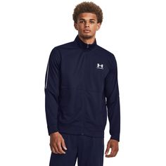 Олимпийка мужская Under Armour Ua Pique Track Jacket синяя LG