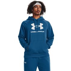 Худи мужское Under Armour Ua Rival Fleece Logo Hd синее MD