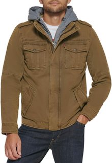 Куртка мужская Levis Men Washed Cotton Hooded Military Jacket зеленая M Levis®