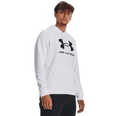 Худи мужское Under Armour Ua Rival Fleece Logo Hd белое MD