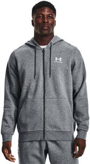 Толстовка мужская Under Armour Essential Fleece Fz Hood серая 2XL