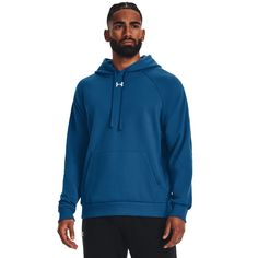 Худи мужское Under Armour Ua Rival Fleece Hoodie синее XL