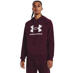 Худи мужское Under Armour Ua Rival Fleece Logo Hd бордовое XL