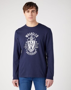 Лонгслив мужской Wrangler Men Americana Tee синий L